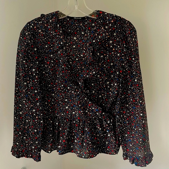 Madewell Size Small 100% Silk Long Sleeve Blouse - Picture 3 of 11
